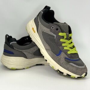 Zara Kids 34 EU Gray Suede Mesh Sneakers Vibram Trail Running Shoes